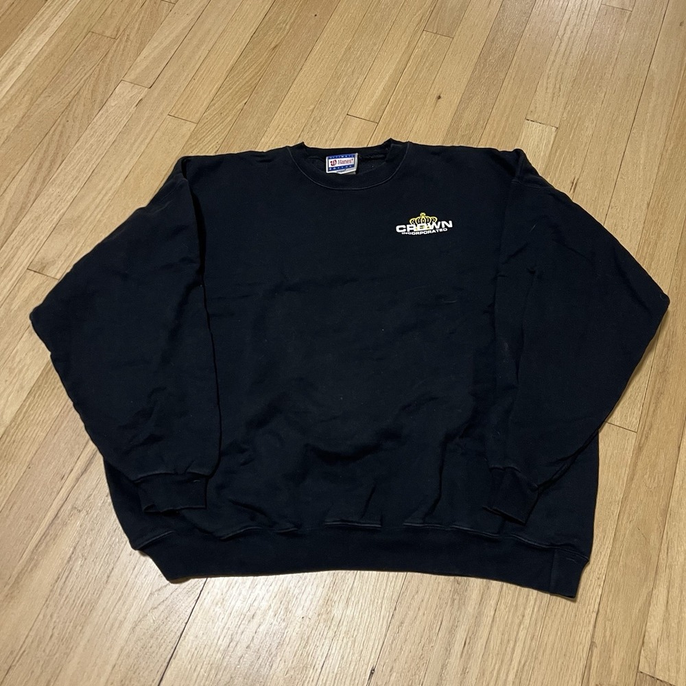 Vintage 90s Baggy Sweater Men XXL Faded Streetwear Crewneck Sweatshirt Crown Inc